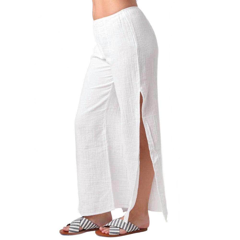 NEW STARKX side slit pants in white